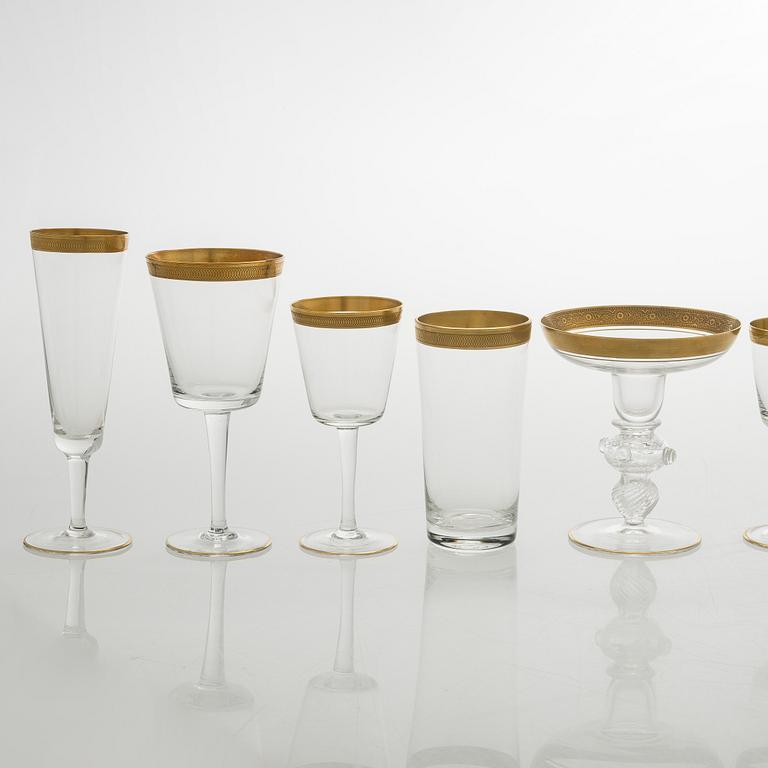 Glasservis, 74 delar, 1900-talets mitt.