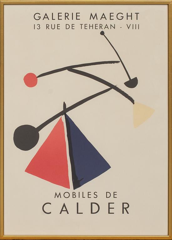 UTSTÄLLNINGSAFFISCHER, 3 st, bl a A. Calder.
