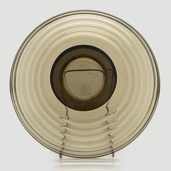 Aino Aalto, malja, sekä lautasia, 6 kpl, "Bölgeblick", Karhulan Lasitehdas, 1930-luku.