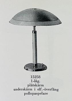 Harald Notini, bordslampa, modell "15258", Arvid Böhlmarks Lampfabrik, 1940-50-tal.