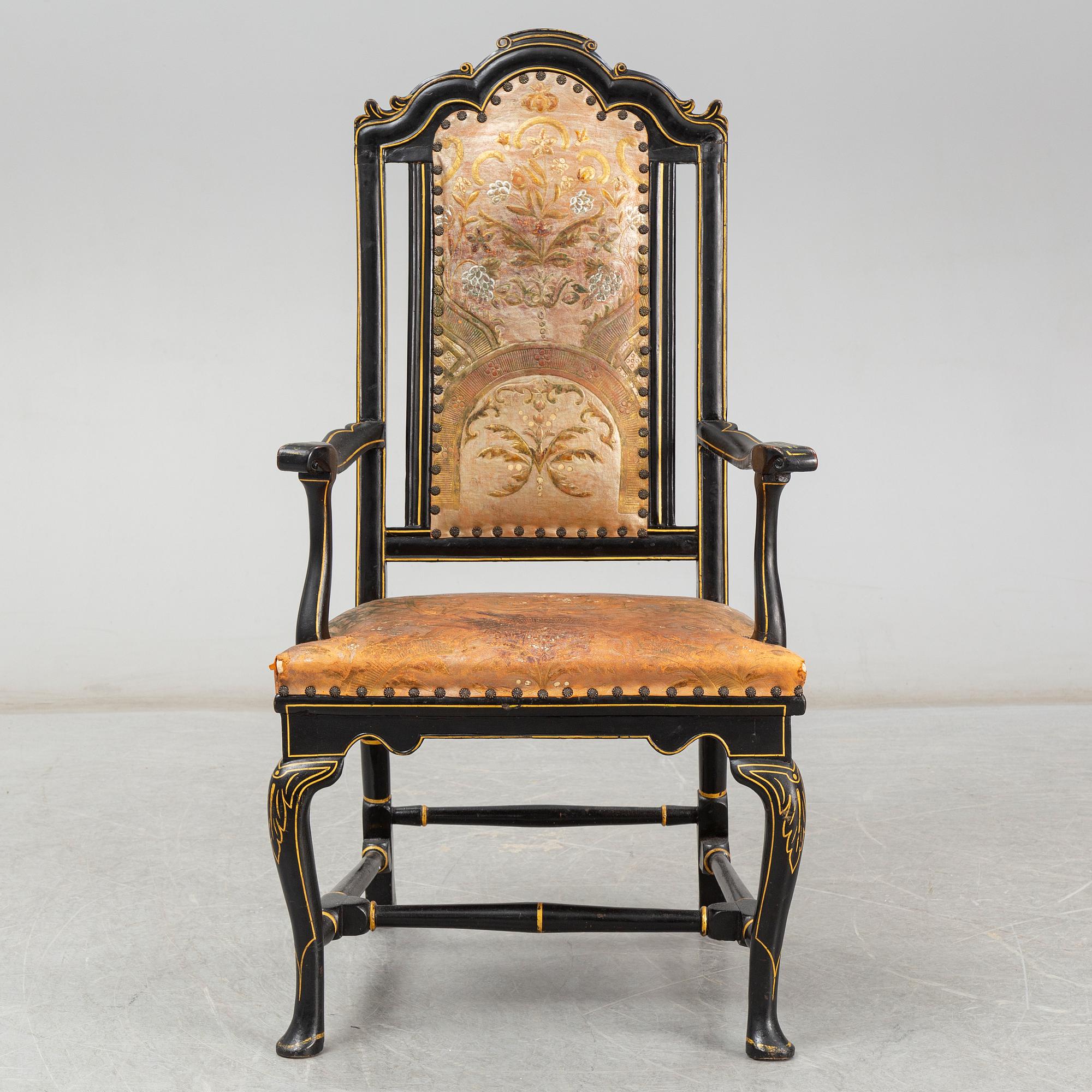 A late Baroque armchair, 18th Century.