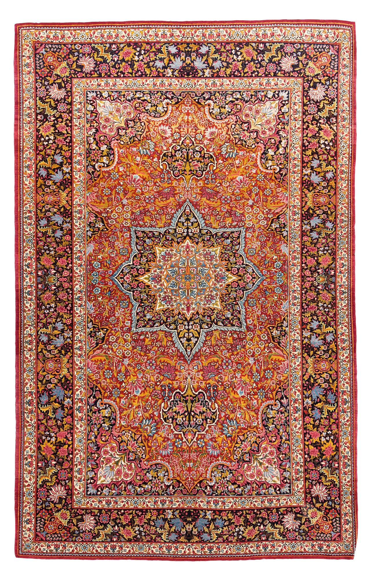 Matto, semi-antique Mashad, ca 224 x 141,5 cm.
