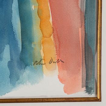 PETER DAHL, watercolor on paper, signed.