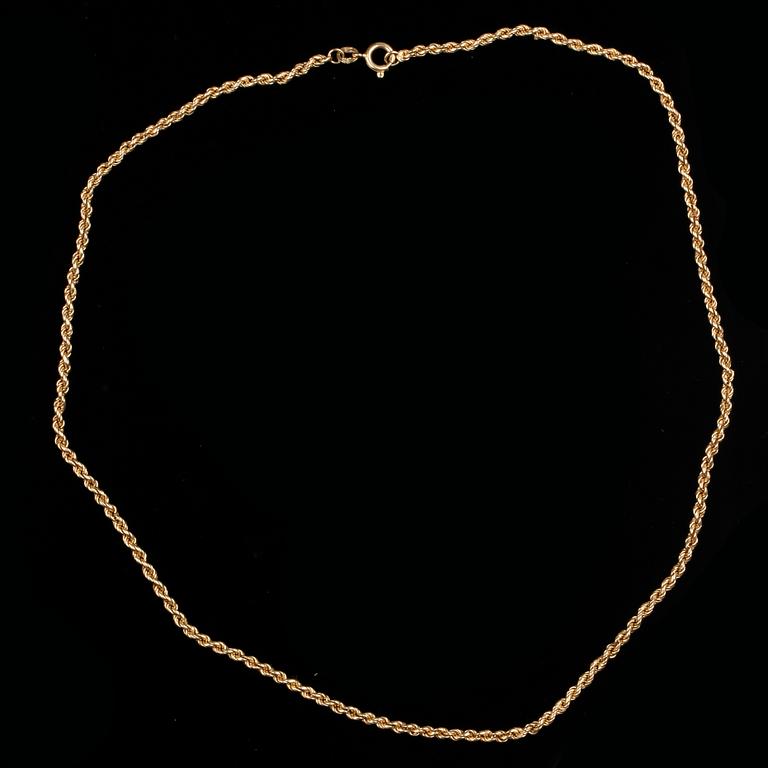 COLLIER, 14k guld. Vikt ca 14 g.