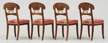 Four Swedish Royal Empire chairs.