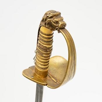 A Turkish Naval officer's sword, by Weyersberg & Kirschbaum, Solingen, from around the year 1900.