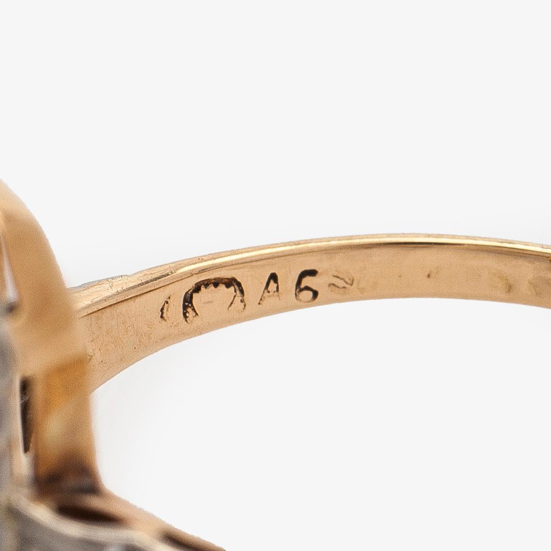 Ring, brilliant-cut diamond, 14K gold.