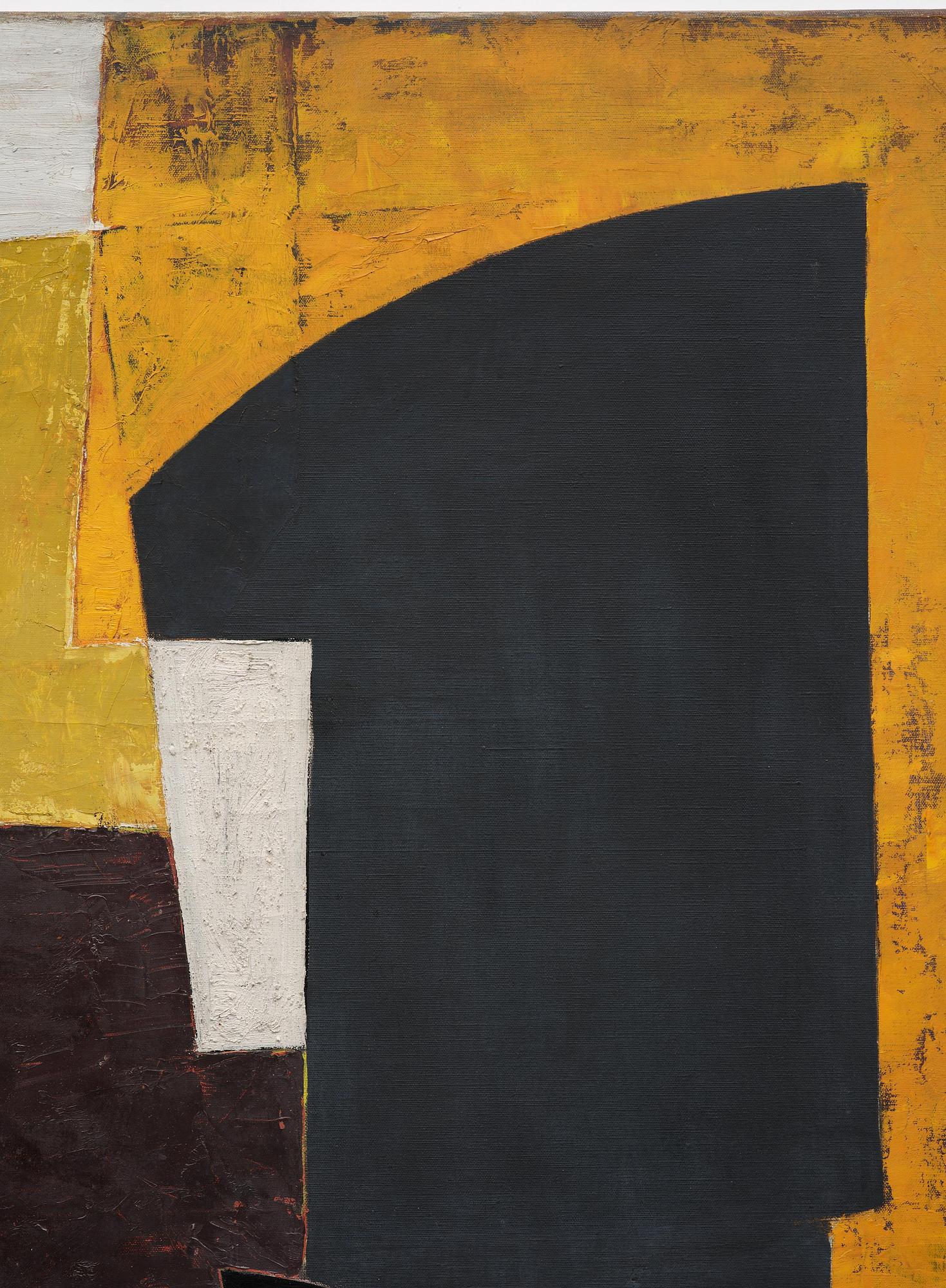 Adrian Heath, "Composition: Yellow, Black and Pink".