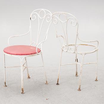 Garden chairs, 4 pcs, second half of the 20th century.