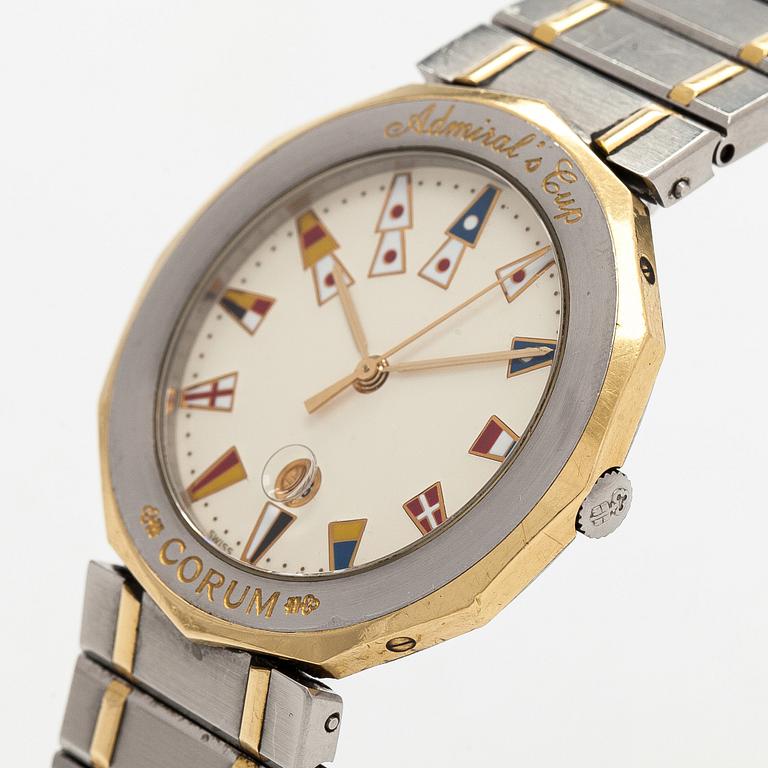 Corum, Admiral's cup, 35 mm, guld / stål, quartz.