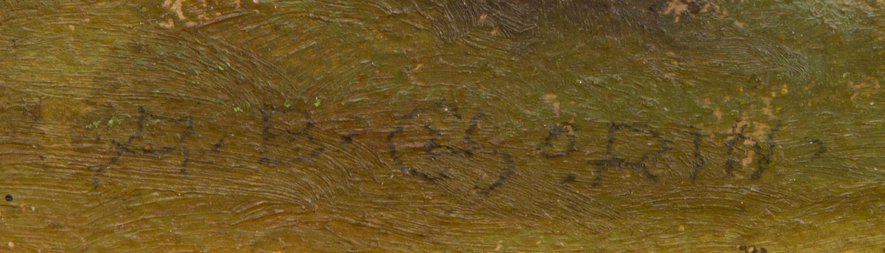 AXEL CHORIN, oil on panel, signed.