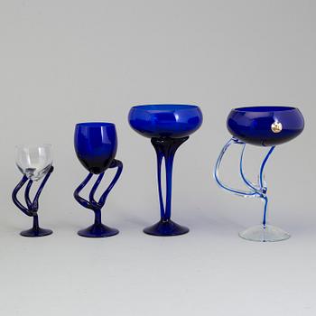 A Polish late 20th century glass service, F & F, Fistek Glass, Tarow.