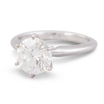 153. A RING, brilliant cut diamond, 14k white gold.