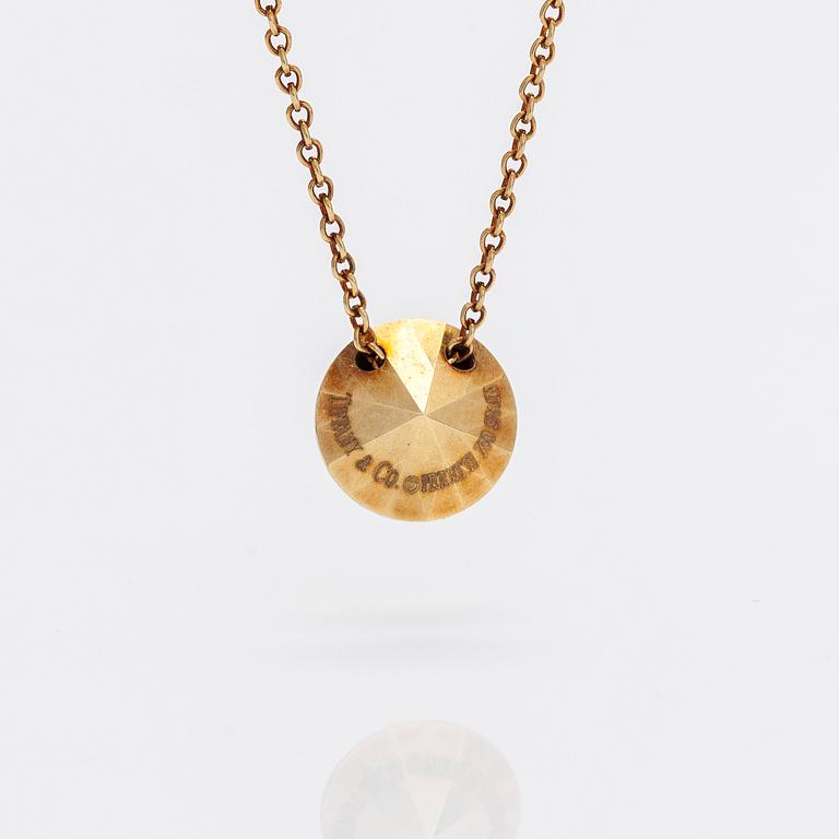 Tiffany & Co, Elsa Peretti, an 18K gold '2.00 ct Faceted pendant' necklace.