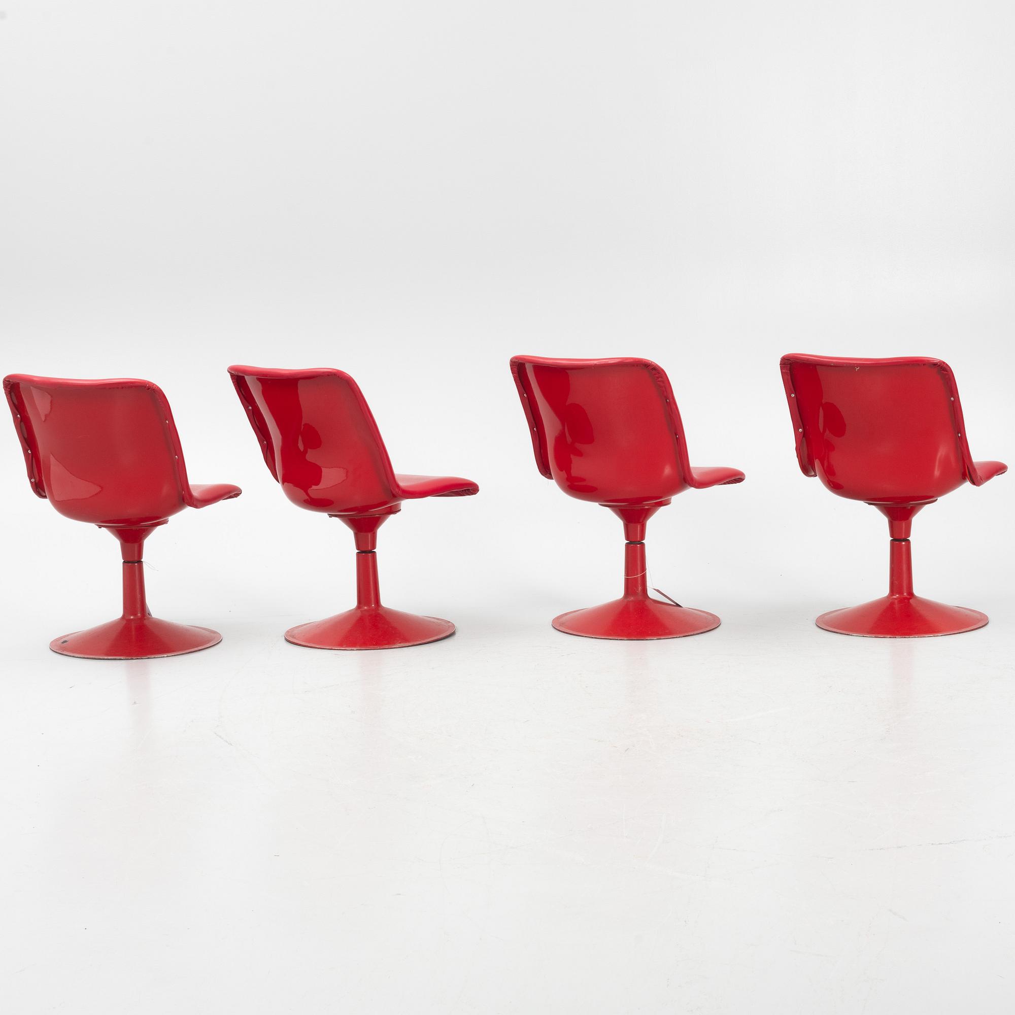 Yrjö Kukkapuro, bord, ett par samt åtta stolar, "Saturnus", Haimi, Finland, 1970-tal.