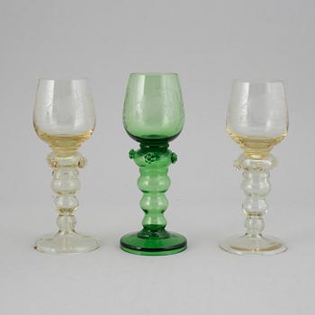 Remmare, 8 st, glas, 1900-tal.