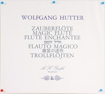 WOLFGANG HUTTER, litografier, 17 st, ur "Trollflöjten", sign o numr.
