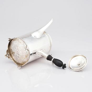 Erik Enander, kaffekanna, silver, Uppsala 1788. Gustaviansk.