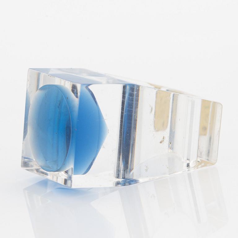 Siv Lagerström, three rings and cufflinks, acrylic plastic, 1970s.