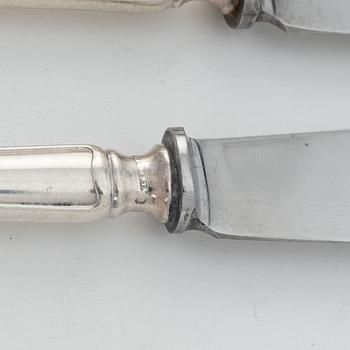 Skandia Silver-& Nysilver Ab, bestickservis, 49 delar, silver, modell Haga, Stockholm bl a 1937.