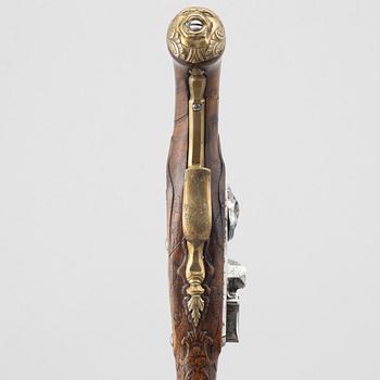 Flintlåspistoler, ett par, Joakim Rosenberg, Stralsund, 1700-talets första hälft.