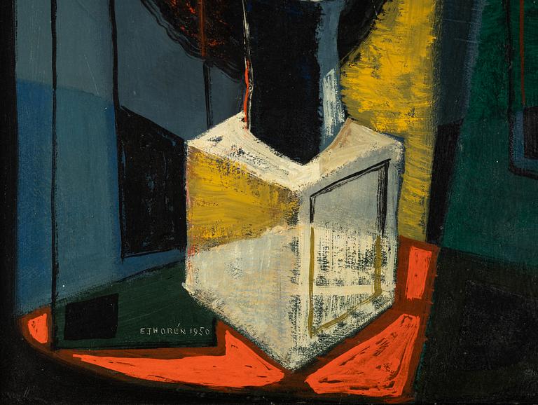 Esaias Thorén, oil on panel, signed and dated 1950.