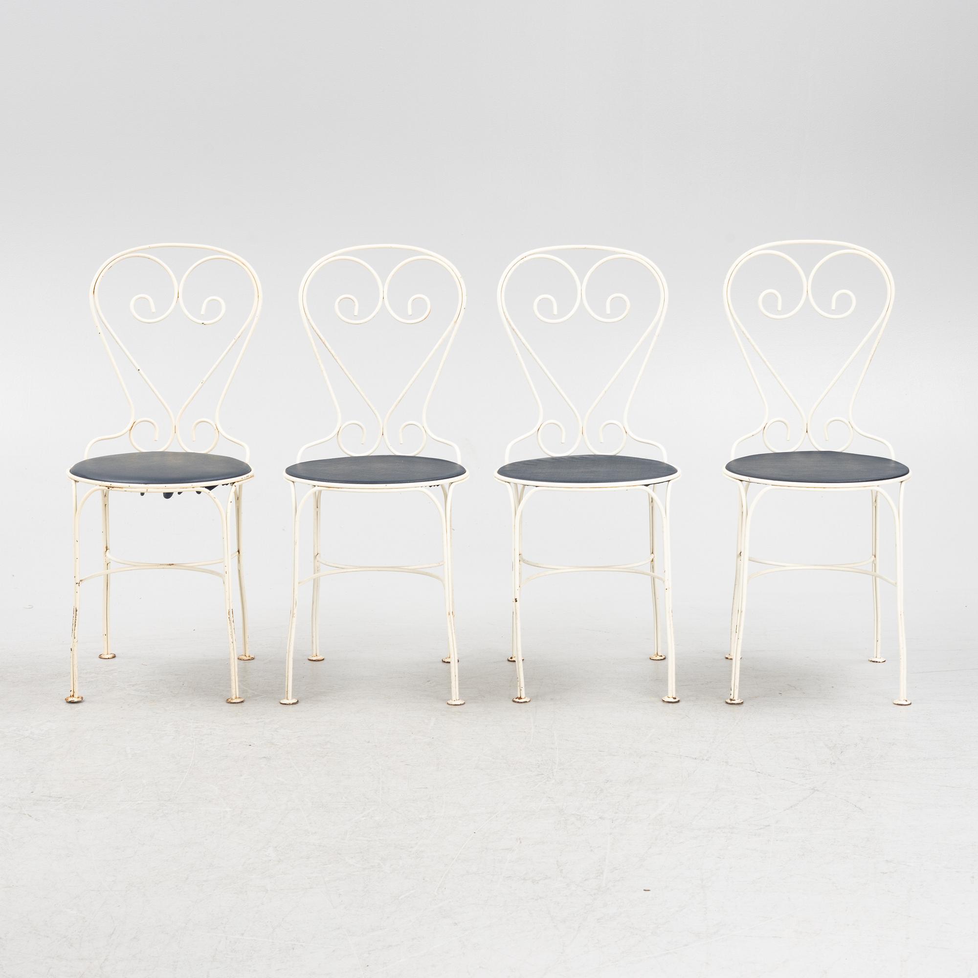 Trädgårdsstolar, 4 st, 1900-talets senare del.