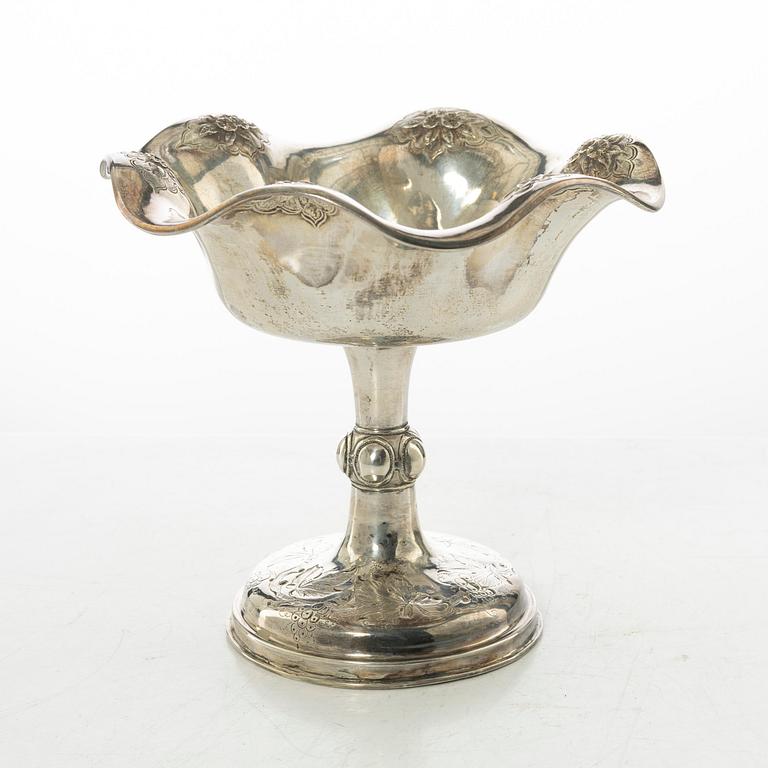 Gustav Dahlgren, bowl on foot, silver, Malmö 1862.