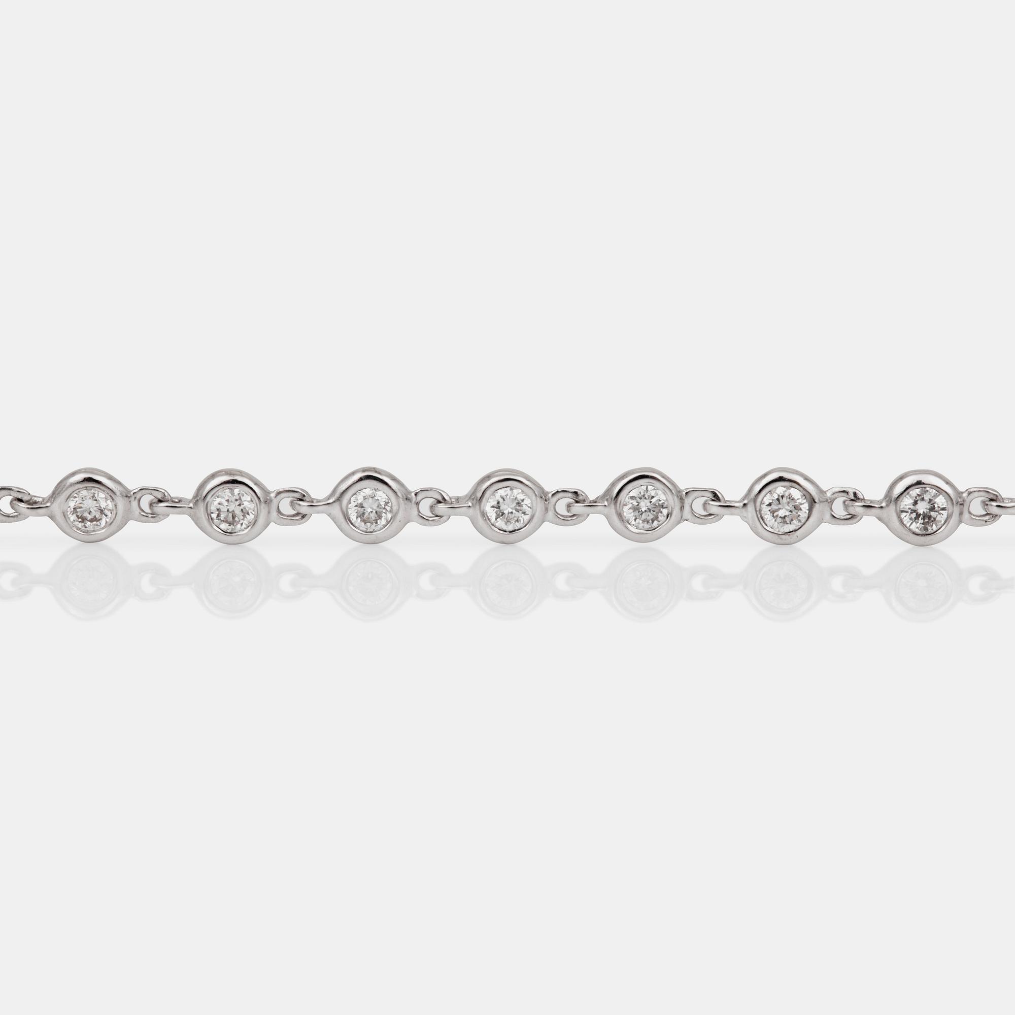 A brilliant-cut diamond necklace.