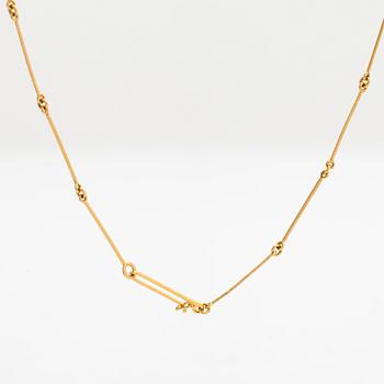 Björn Weckström, A 14K gold necklace 'Kelohelmet' with cultured pearls for Lapponia 1970.