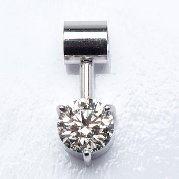 HÄNGE, 18 k vitguld med briljantslipad diamant, 0,70 ct.