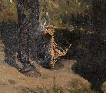 JOSEF VON BRANDT, öljy kankaalle, signeerattu ja päivätty 1883.