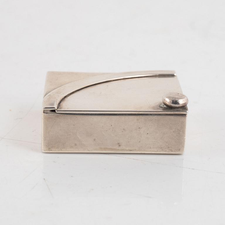 A Swedish small silver box, marks of Anders Ericson, Kristianstad 1968.