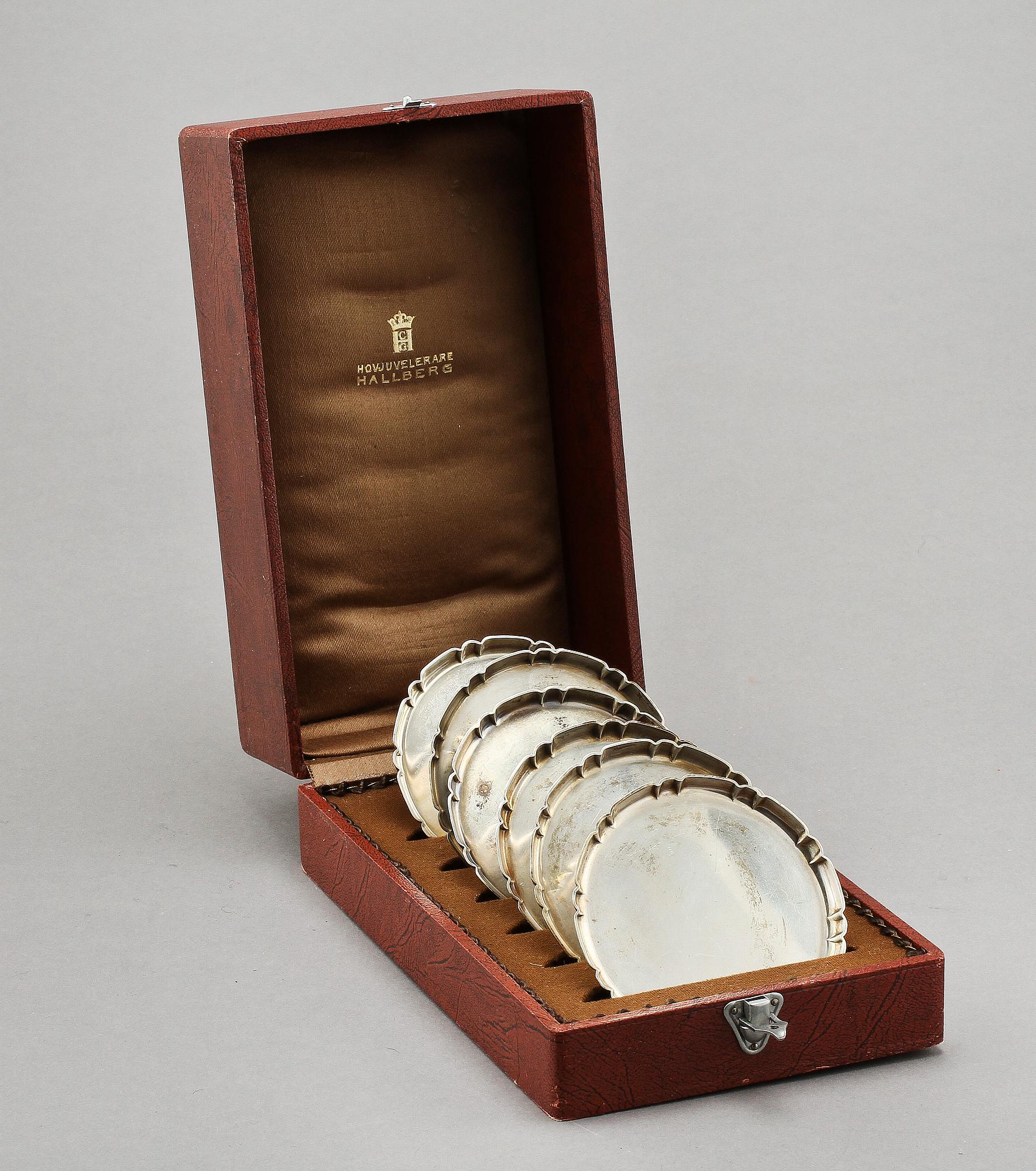 PARTI SILVER, 16 delar, mestadels CG Hallberg, 1900-tal. Tot ca 590 gr.