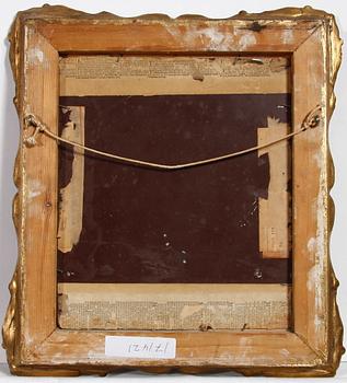 OKÄND KONSTNÄR, olja på plåt. 1800-talets slut.