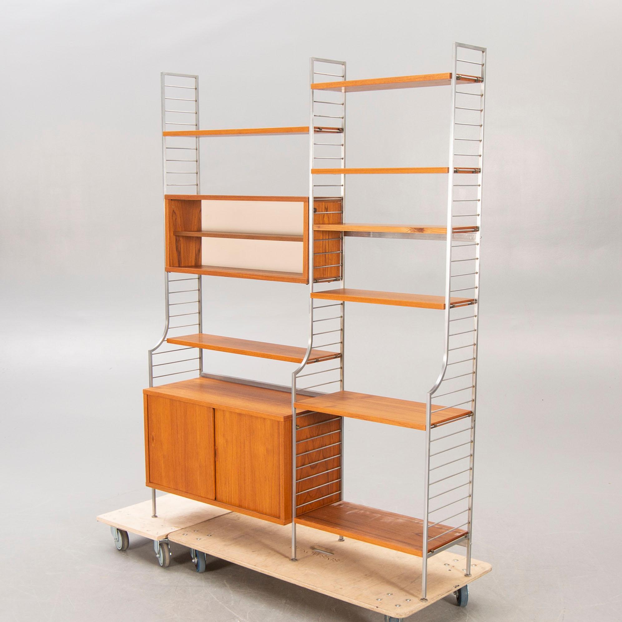 A Nils Strinning teak book shelf later part of the 20th century.