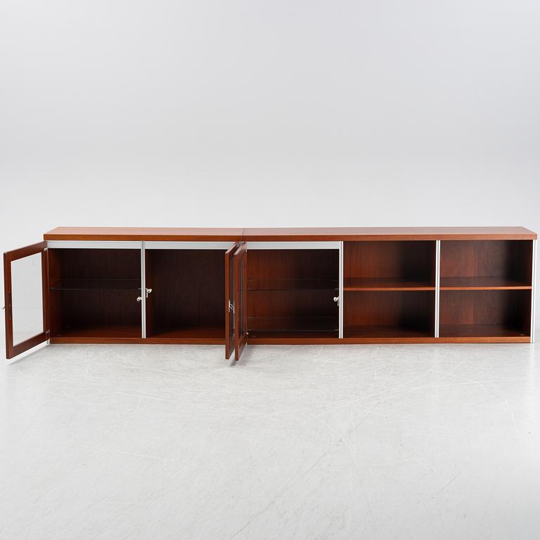 Two 'Avanti' mahogany veneered cupboards, Dux, later part of the 20th Century.
