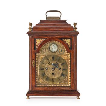 A Prague rococo bracket clock 'Stockuhr' signed Simon Schreiblmeyr, later part of the 18th century.
