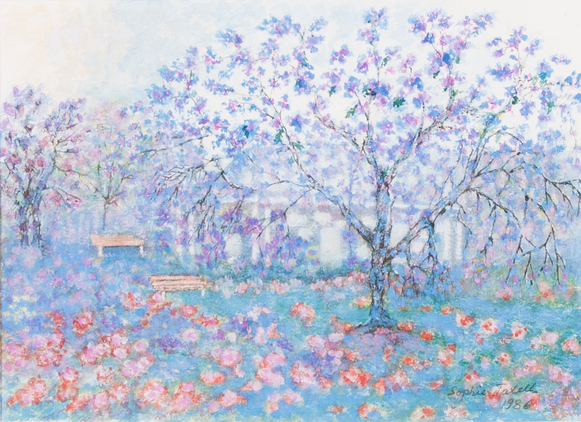 SOPHIE TAXELL, mixed media, signed and dated 1986.