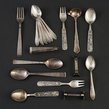 19th and 20th century silver spoons.