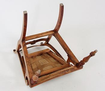 KARMSTOLAR, ett par, senempire, 1800-talets mitt.