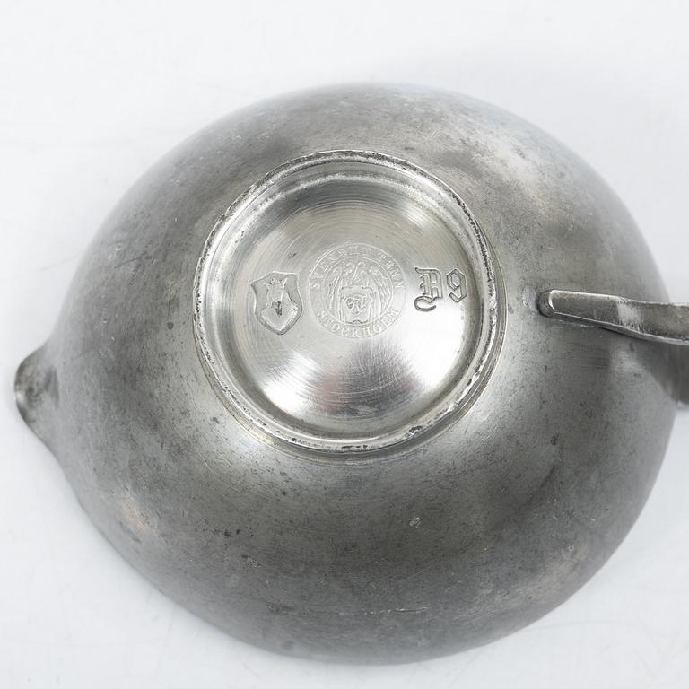 Firma Svenskt Tenn, sugar bowl and cream jug, Stockholm, 1953-54.