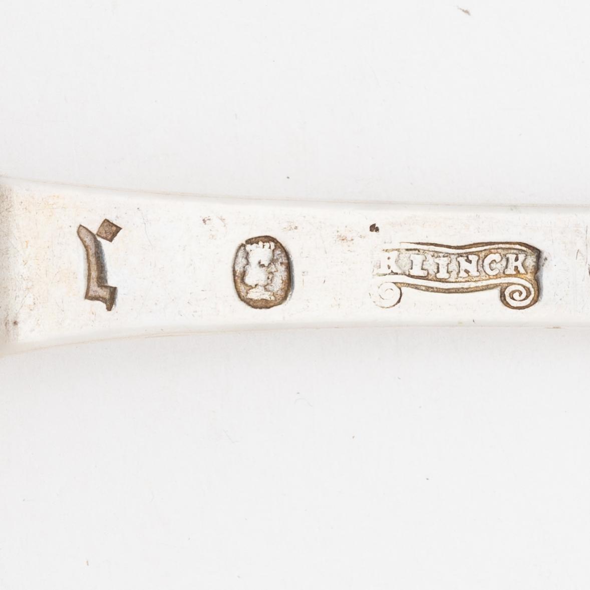 A Swedish silver spoon, mark of Friedrich Heinrich Klinck, Stockholm 1753.