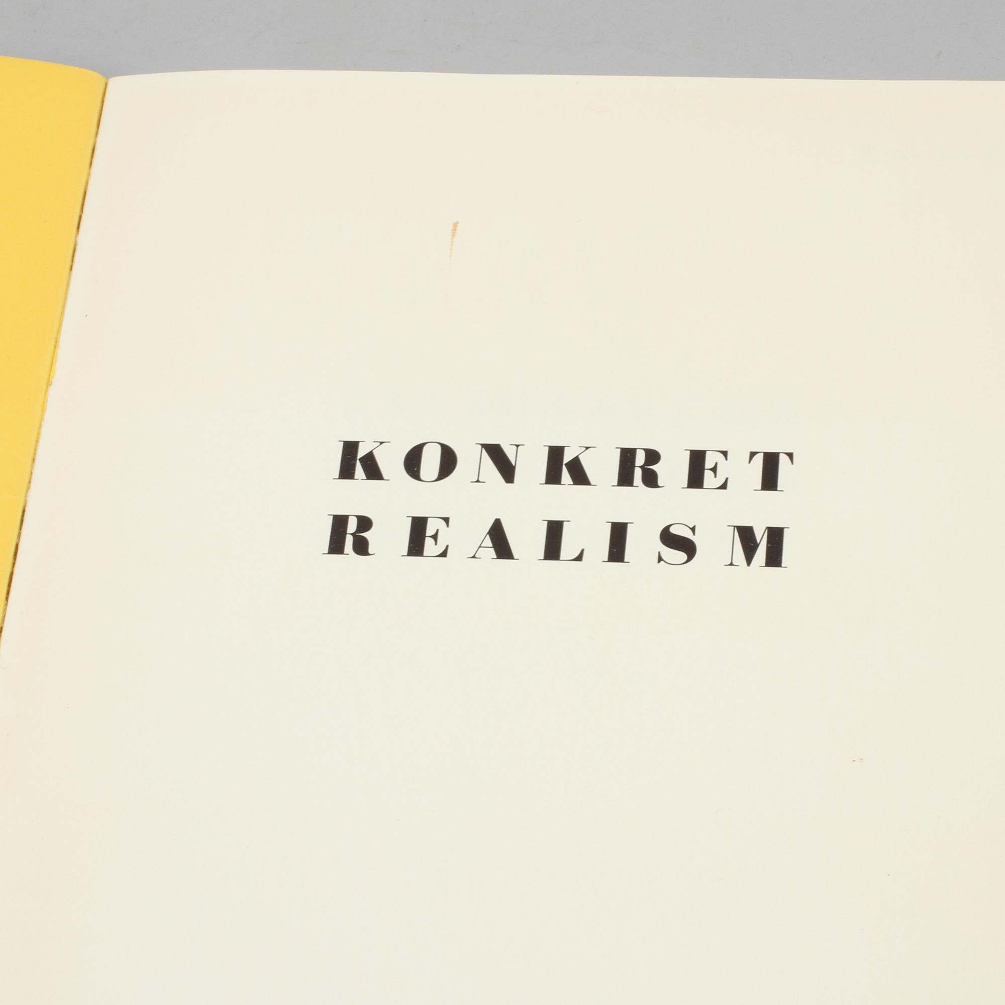 BOK, "Konkret Realism, Baertling, Jacobsen, Mortensen", Åke Nyblom & Co Boktryckeri AB, Stockholm. 1956.