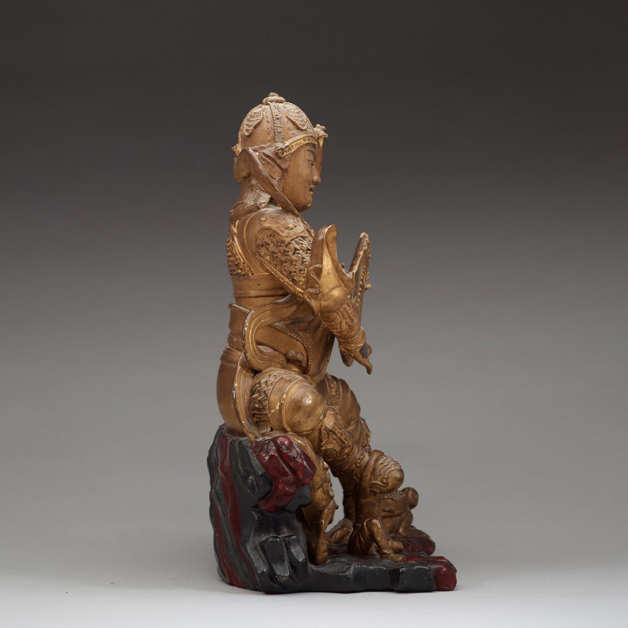 SKULPTUR, trä. Mingdynastin (1368-1644).
