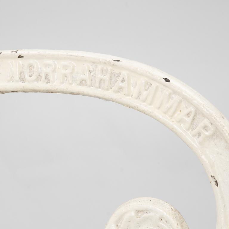 Ends for a garden bench, Norrahammar, 20th century.