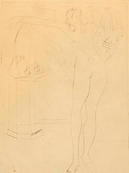 Okänd konstnär 1900-tal , etsning signerad och daterad 38.