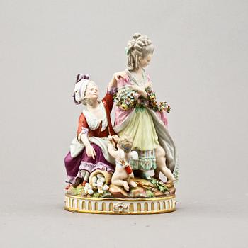 FIGURINGRUPP, porslin, Meissen, omkring 1900.