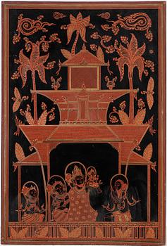 Lackarbete, Buddhas födelse, Burma (Myanmar), 1900-tal.