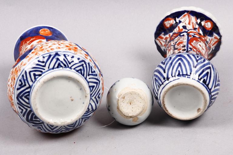 PARTI PORSLIN, 8 delar, Kina. 1600-1800-tal.